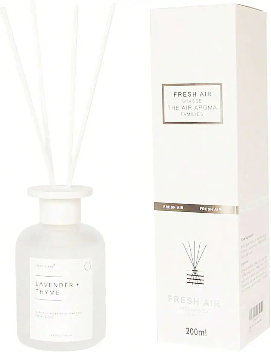 Lavender Thyme Reed Diffuser Set Long Lasting Home Fragrance With 5 Sticks 6 7oz Elegant Scented Diffuser For Bedroom And Living