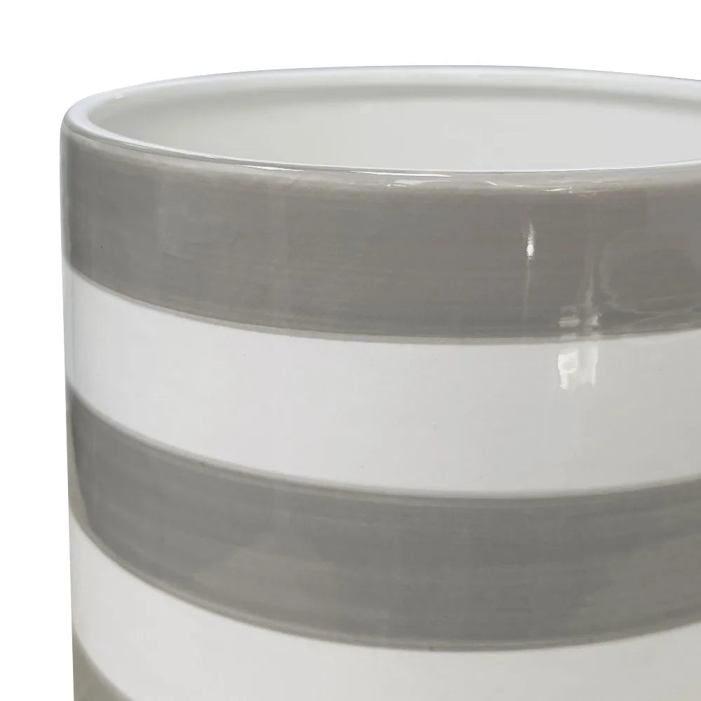 Gray and Vanity Dream Ceramic Flower Pot Round Birch Pattern Planter Indoor Outdoor Home Garden Decor