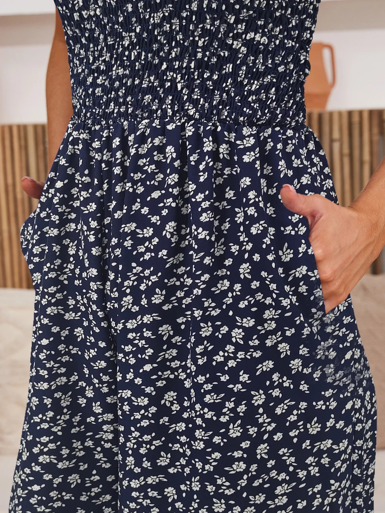 Women's Summer Printed Strapless Jumpsuit, Casual and Simple