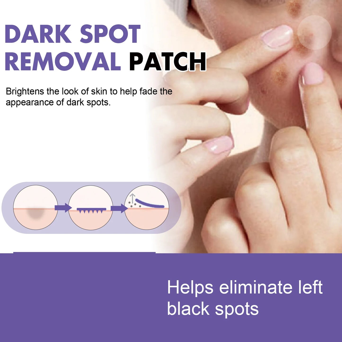 Dark Spot Correcting Patches, Facial Invisible Care Stickers for Freckles Melasma, Brightening Lightening Fade Treatment