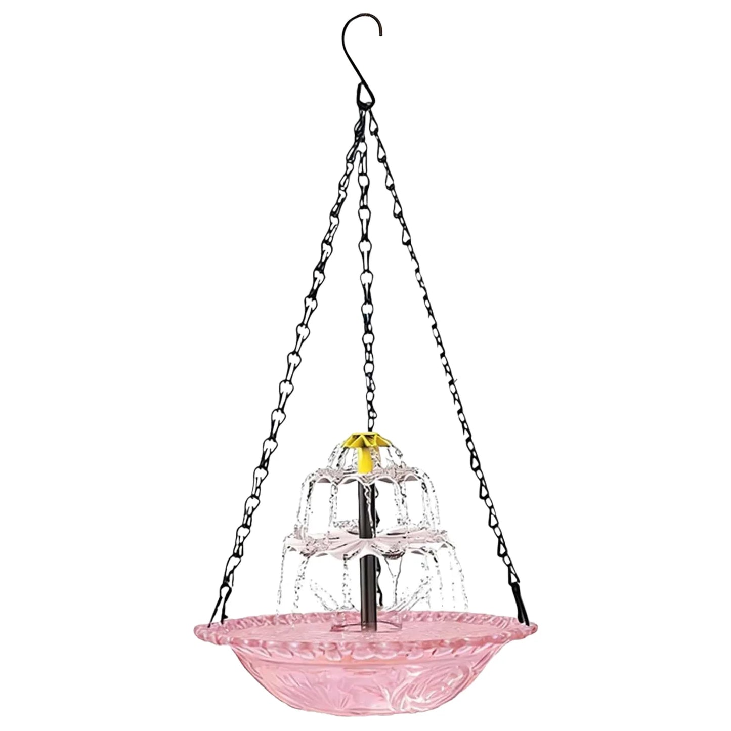 Hanging Solar Bird Bath Fountain Wildlife Feeder Outdoor Hanging Bird Bath with Solar Fountain for Outdoor Garden Decor