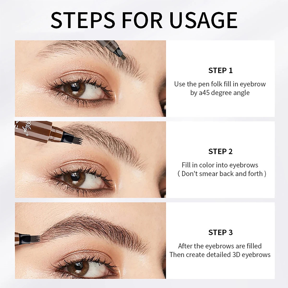 Slim eyeliner is waterproof, sweat-proof, long-lasting and non-smudged. Newbie brown eyeliner liquid pen holiday gift set 2pcs