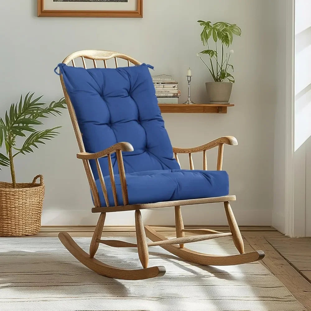 mudilun Rocking Chair Cushion Non-Slip Tufted Indoor/Outdoor Rocking Chair Cushions 80% Water Proof with Straps for Living Room