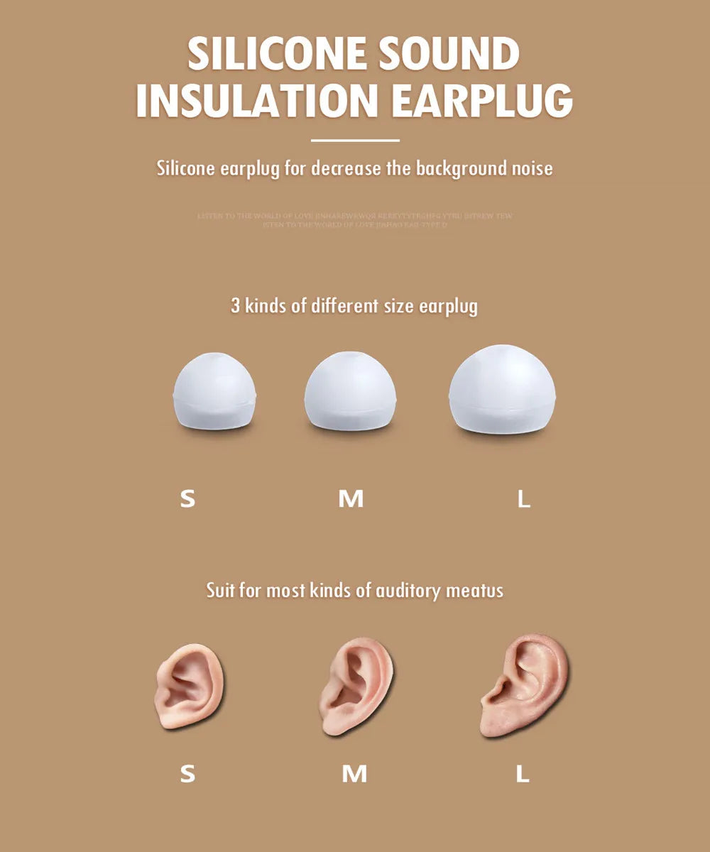 JINGHAO Mini Hearing Aids Sound Amplifiers CIC Sound Voice Amplifier Mini Aids for Elderly White