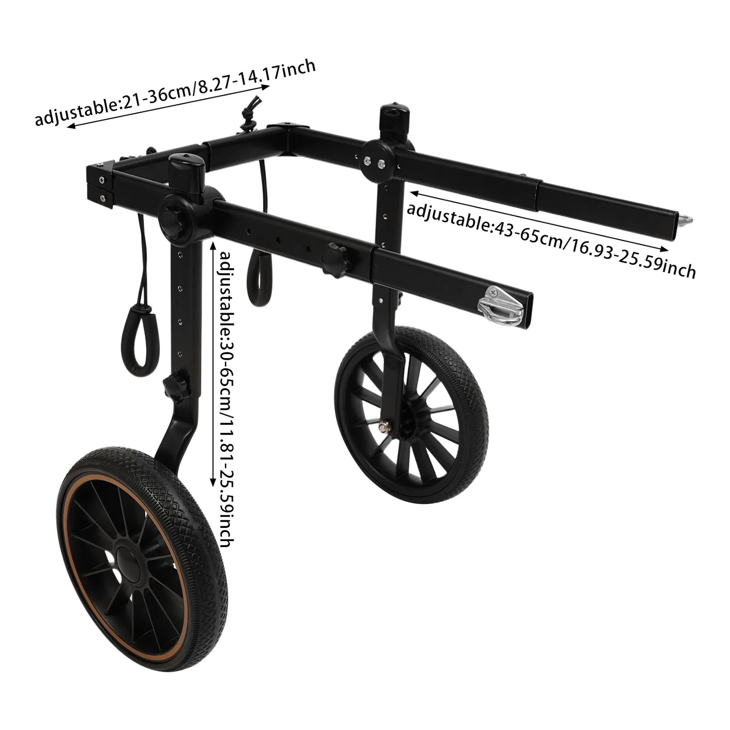XXL Size‎ Pet Walking Aid, Pet Rehabilitation Walking Aid, 2-wheel Dog Wheelchairs For Back Legs Overall Load-capacity Within 65kg