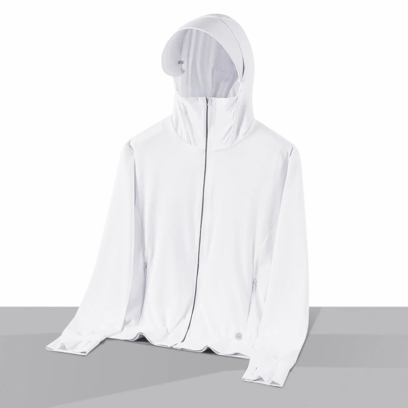Summer Ice Silk Sunscreen Coat Couple Sports Casual Jacket Breathable Comfortable Outdoor UV Protection Outerwear