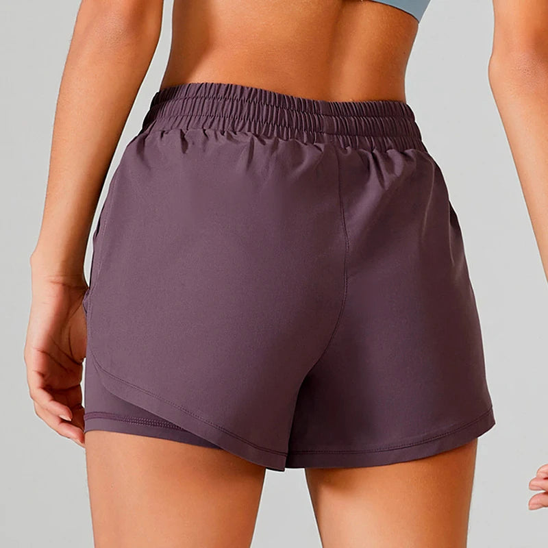 Spandex Yoga Shorts Gym Running Elastic Stretch Neon Spandex Slim Short Summer S-XL