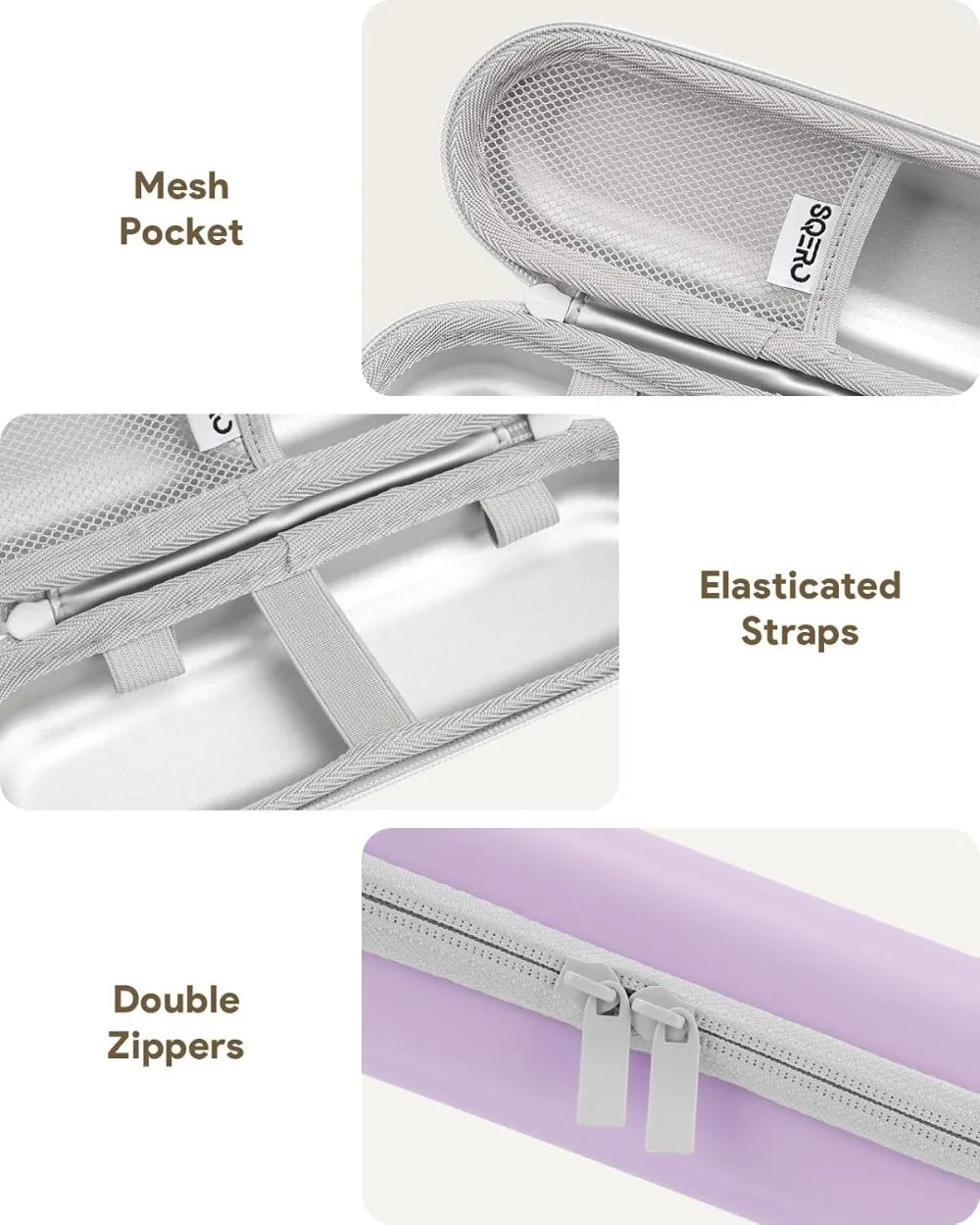 Universal Electric Toothbrush Travel Case for Oral-B & Philips Sonicare, Hard Shell Waterproof PU Storage for Heads & Accessories
