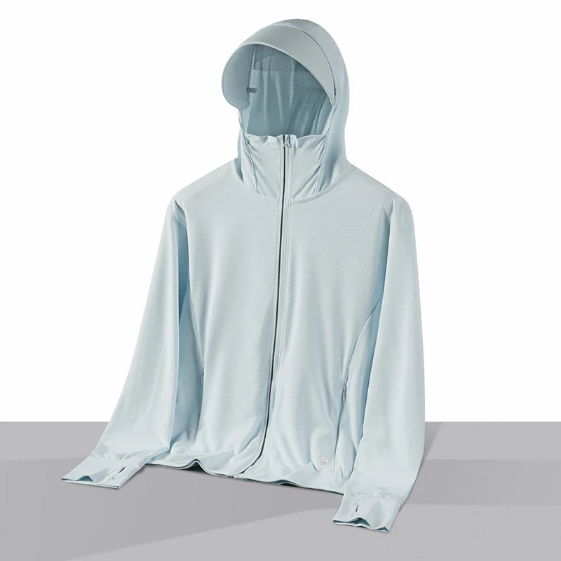 Summer Ice Silk Sunscreen Coat Couple Sports Casual Jacket Breathable Comfortable Outdoor UV Protection Outerwear