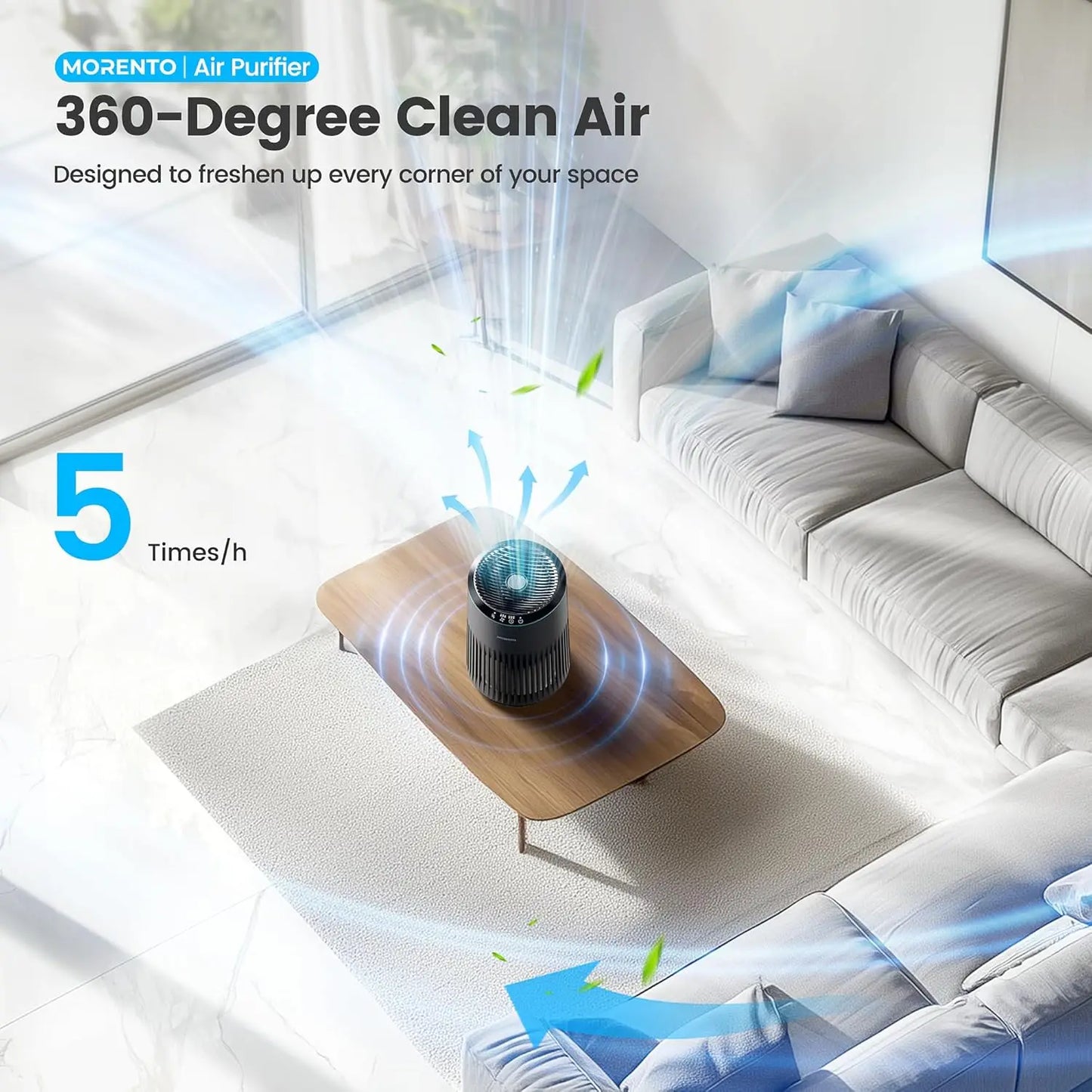 Air Purifiers for Bedroom Home for Smoke Pet Dander Odors, Air Purifier with Sleep Mode Small Air Purifier with Fragranc