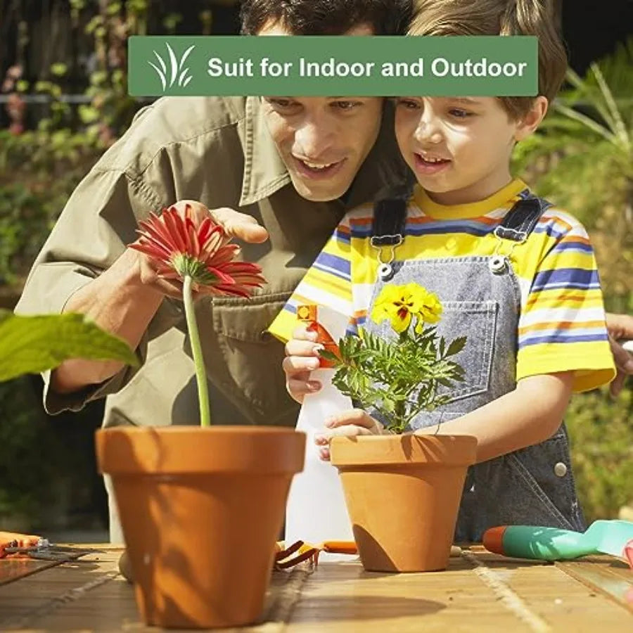 6 inch Terracotta and Clay Pots for Plants with Saucer, Medium Terra Cotta Plant Pots with Drainage Hole, Flowerpot with Tray,