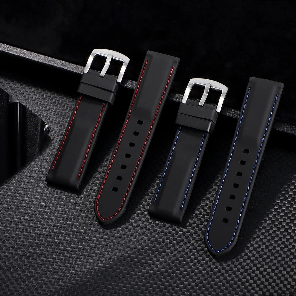 Band 18mm 20mm 22mm 24mm Wristabnd for Bracelet Soft Silicone Watch Strap Men Women Sport Waterproof Belt