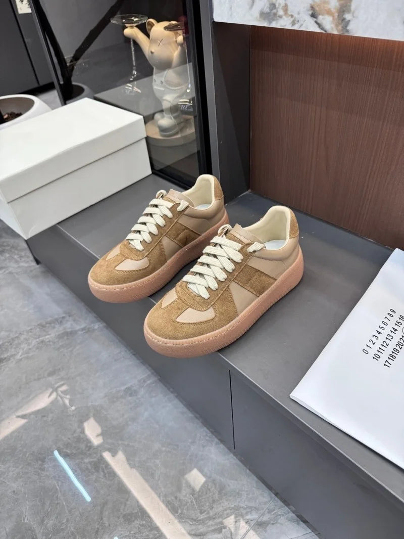Genuine Leather Vulcanize Summer High Brand Comfy Chunky Sneaker Loafer Spring Autumn Platform Vulcanize Women Shoes