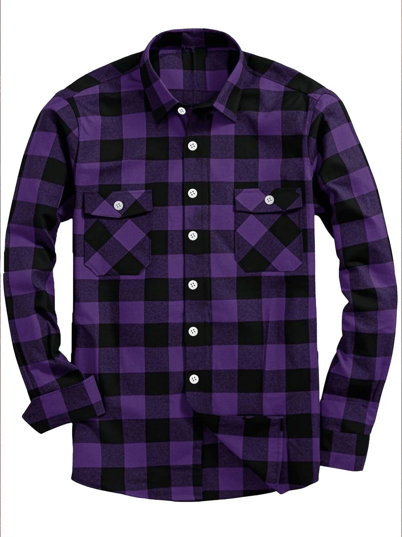 Fashion‑Comfortable Men's Long‑Sleeve Casual Shirt for Spring and Autumn, Classic Turn‑Down Collar with Buttons and Chest Pocket, Versatile Blouse