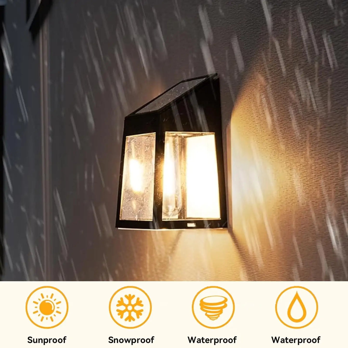 SZRSTH Solar Lights Outdoor, 4 Pack Waterproof Decorations Lights for Deck Fence Garden Front Door