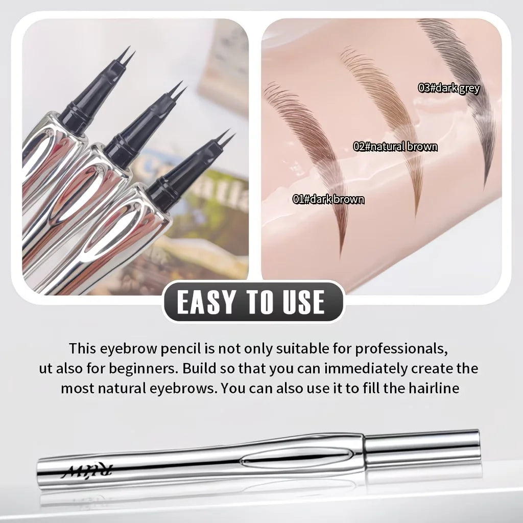 Dual-Forked Eyebrow Pencil & Mascara Set: Precision Tip—Waterproof and Sweat-Resistant—Creates Naturally Full Brows and Lashes.