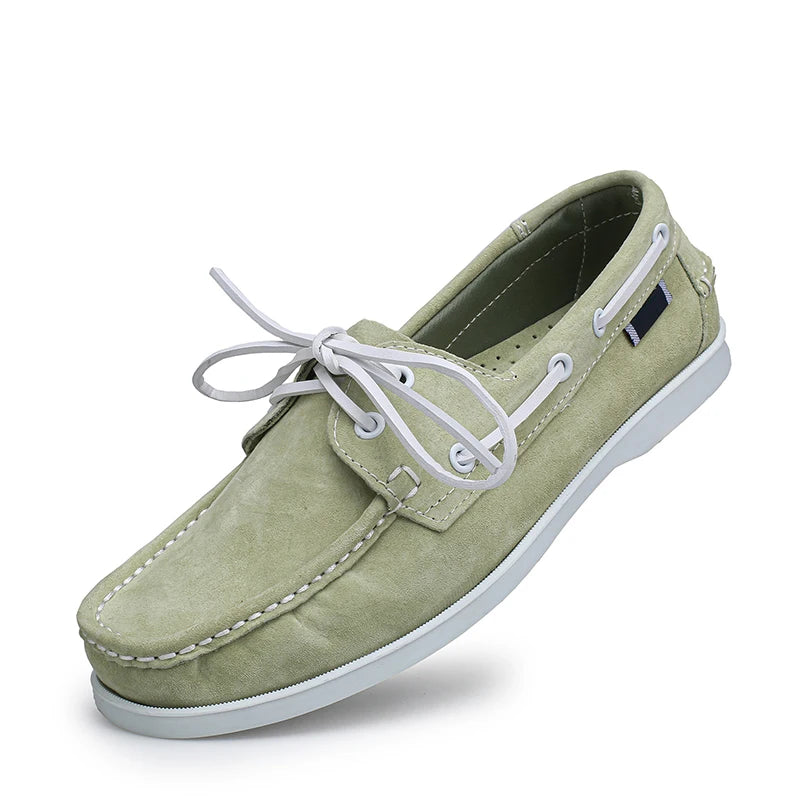 Fashion Classic Boat Shoes Men Leather Hot Sale Men's Outdoor Walking Shoes For Man Wedding Dress Shoes Lace-Up Simple Loafers