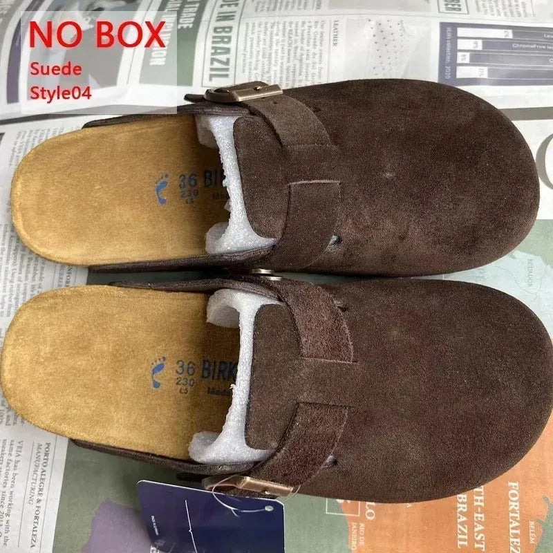 Summer Soft Footbed Suede Sandals Women And Men Fashion All-Match Couples