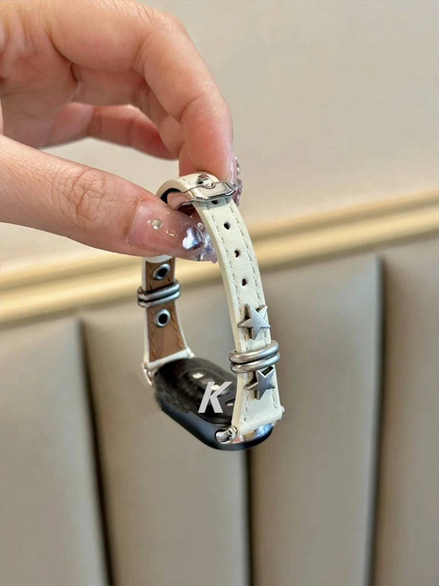 Leather Loop For Xiaomi Band 9 Watch Band for Xiaomi Band 8 New Design Band for Xiaomi Smart Band 10 NFC Band Accessories