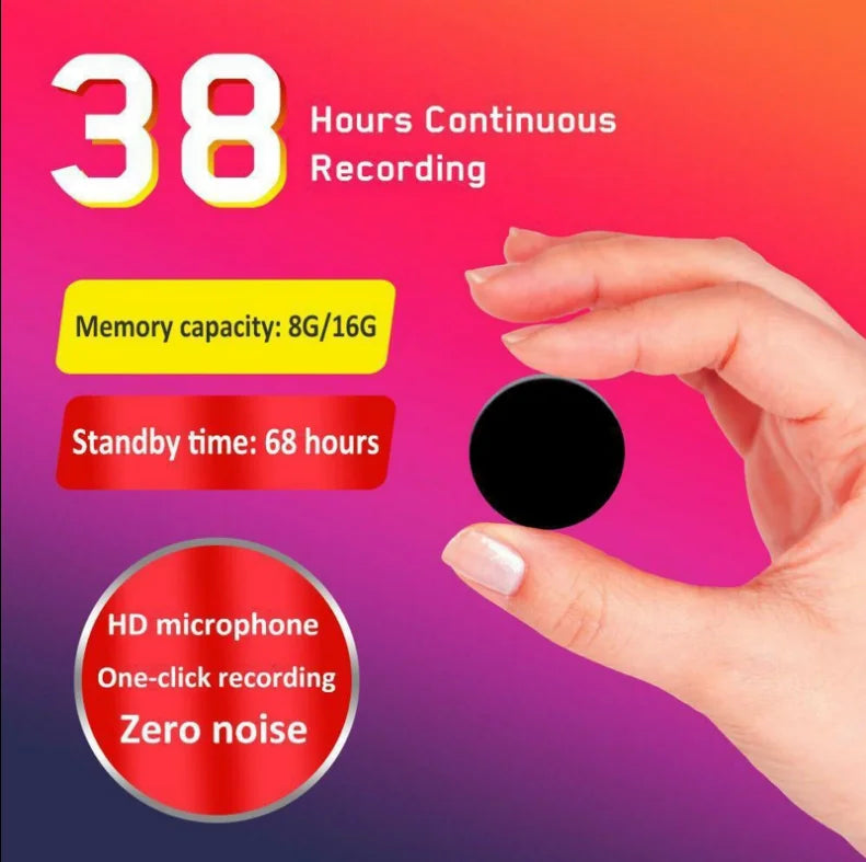 32G Mini Voice Recorder HD Noise Reduction Voice Activated Professional Dictaphone Digital Audio Voice Recorder MP3 Player