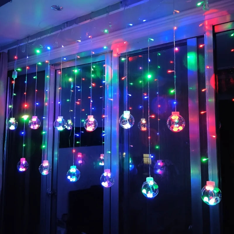 Color/Warm Light Wishing Ball Light String USB with Remote Control 8 Modes, Suitable for Bedroom, Christmas, Wedding, Theme Part