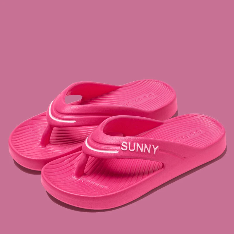Thick Platform EVA Flip Flops For Women Summer Clip Toe Non Slip Beach Sandals Woman Men Comfortable Soft Sole Cloud Slippers