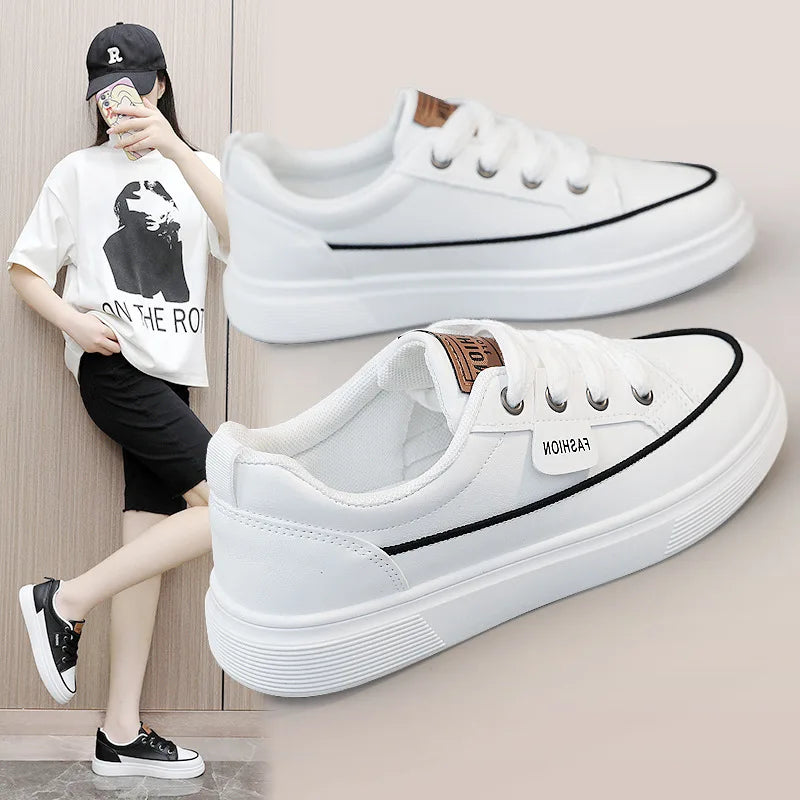 Classic Low Top Platform Sneakers Women's Canvas Casual Shoes Lightweight Comfortable Walking Shoes for Daily & School Wear