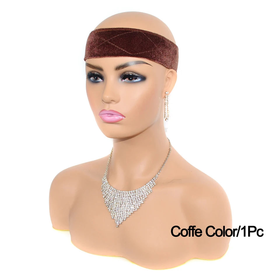 Velvet Wig Grips Headband Adjustable Grip Headbands for Lace Frontal Wigs Non-slip Soft Velvet Wig Grips Headband To Hold Wig
