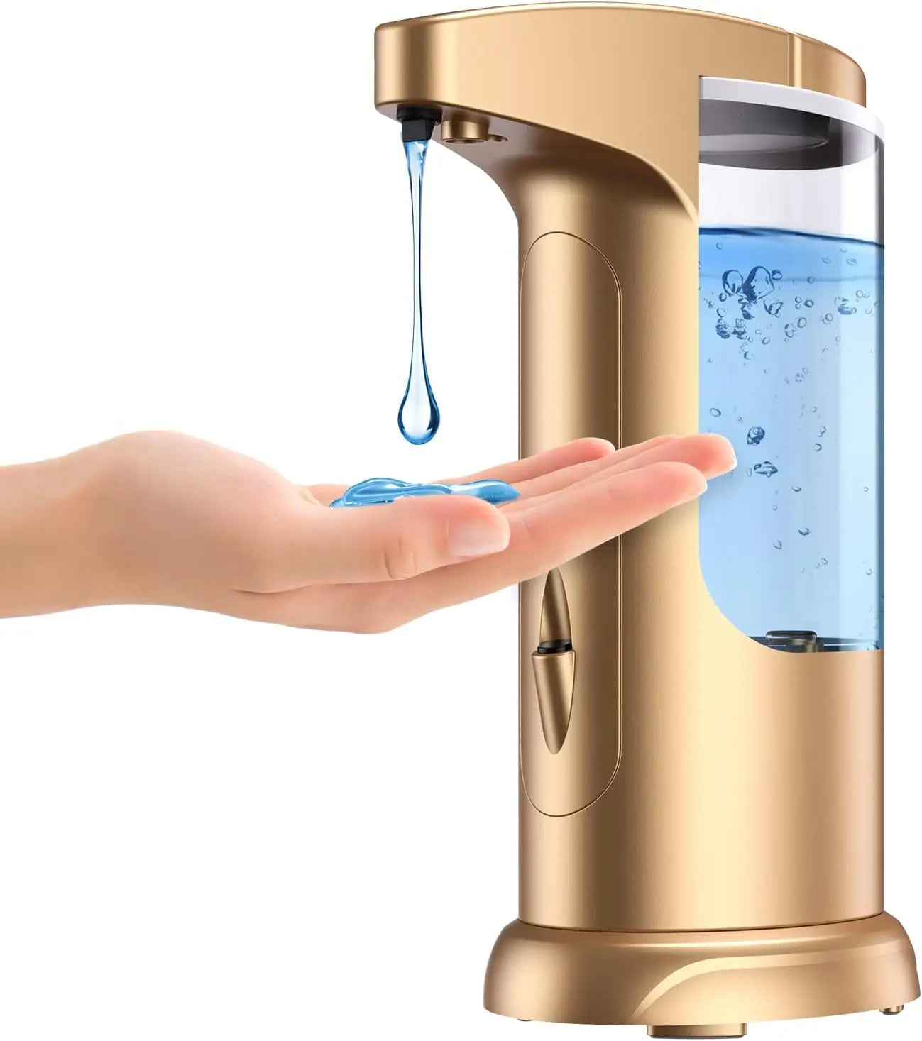 370ml Touch-Free Automatic Soap Dispenser - Adjustable Volume for Kitchen Bathroom Toilet in Golden