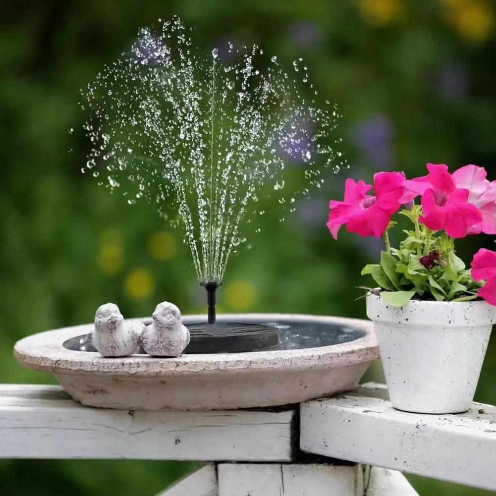 Mini Solar Water Fountain - Outdoor Pool, Pond, & Bird Bath Decoration, Solar Powered Waterfall Garden Fountain