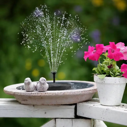 Mini Solar Water Fountain - Outdoor Pool, Pond, & Bird Bath Decoration, Solar Powered Waterfall Garden Fountain