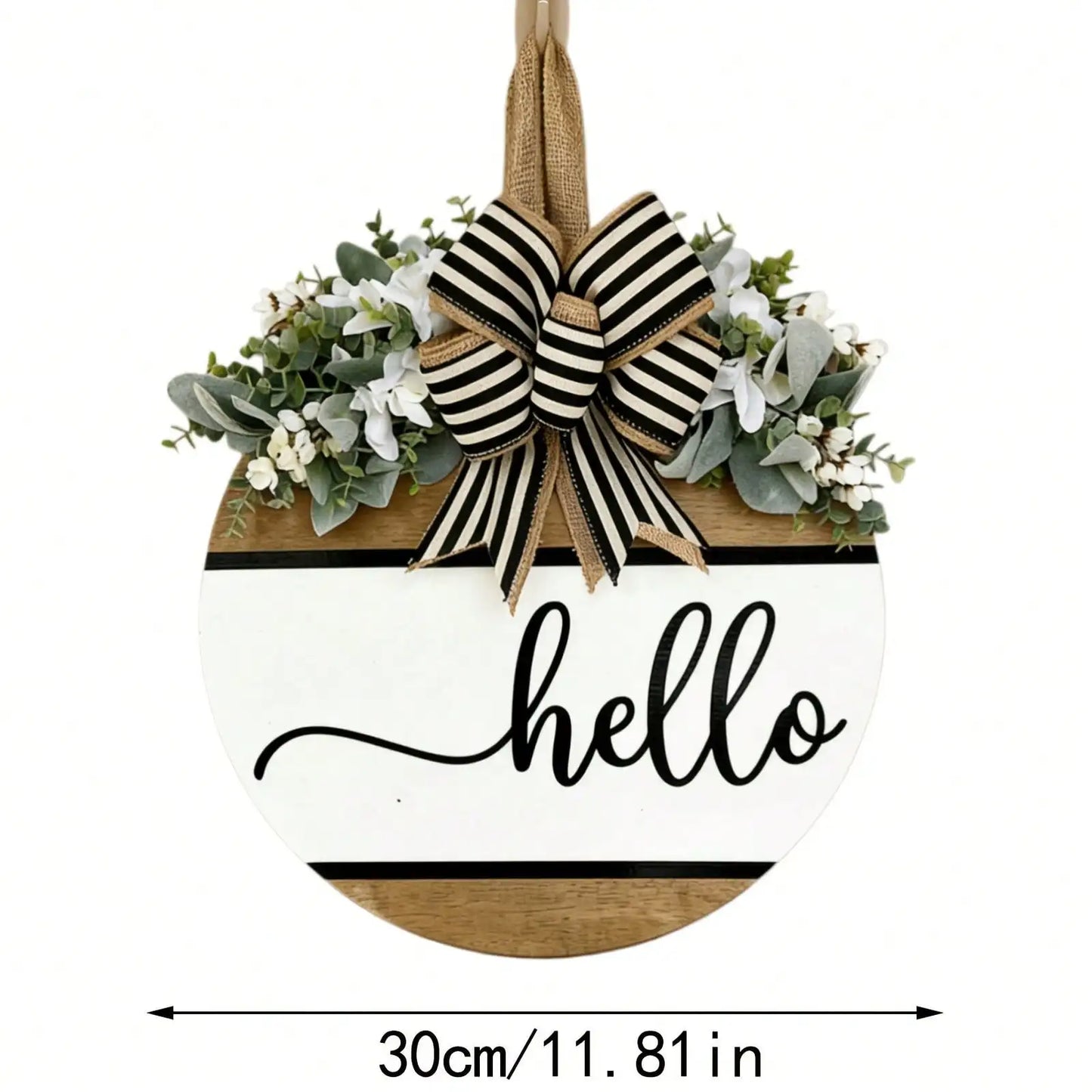 Front Door Decor |   Front Door Wreath |   Hello Sign |   Year Round Wreath |   Front Door Sign |   Front Door Hanger |   Housewarming Gift |   Home Decor
