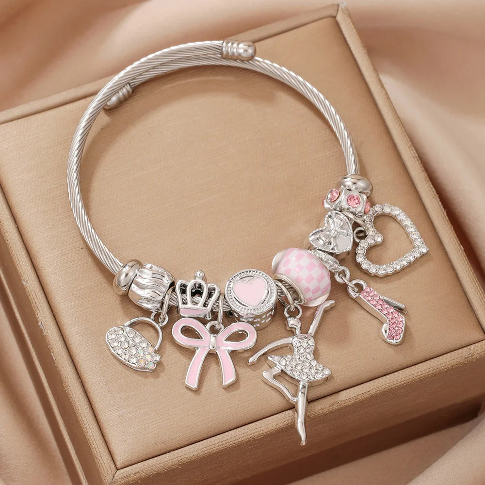 1PC Women's Fashion Trendy Bow Heart Bracelet Jewelry Accessories Suitable for Date, Party, Festival Gifts-50401