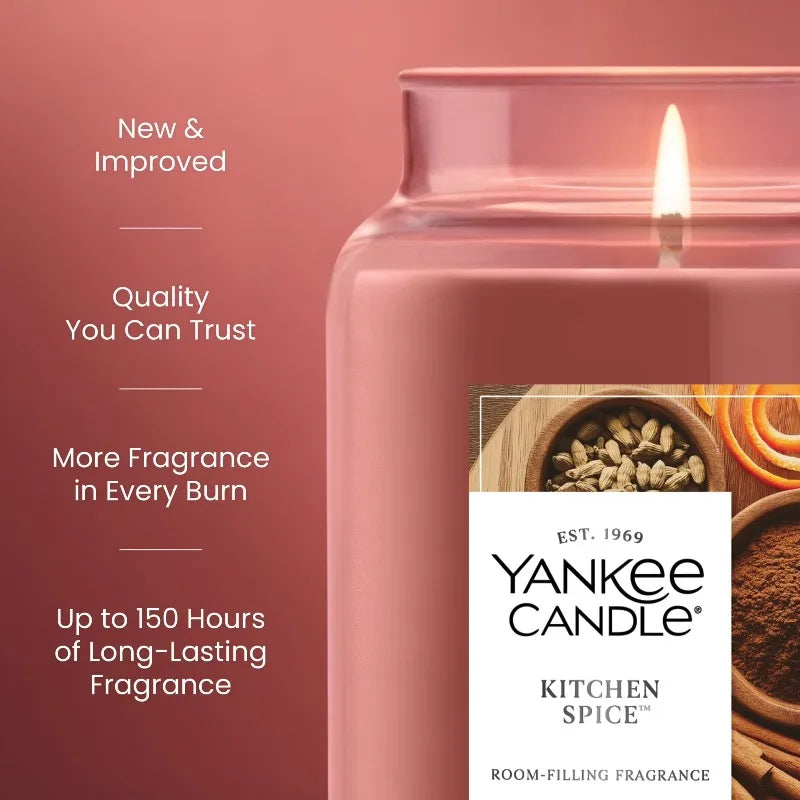 Yankee Candle Kitchen Spice Original Large Jar Scented Candles, 22 oz