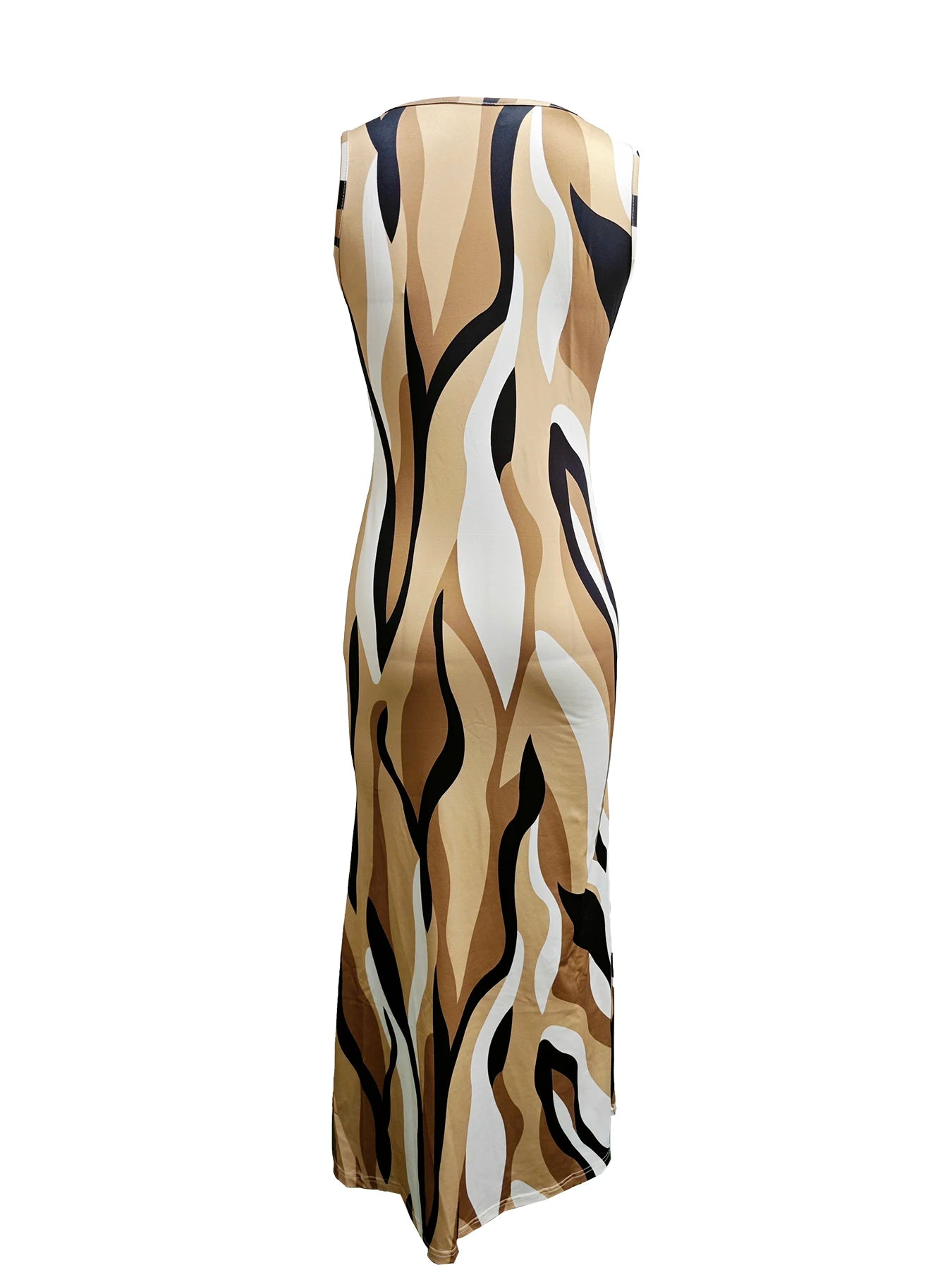 Halter Maxi Dress Boho Chic Tie Dye Women Dress Sleeveless Loose Fit Navy Blue Summer Beach Evening Casual Outfit
