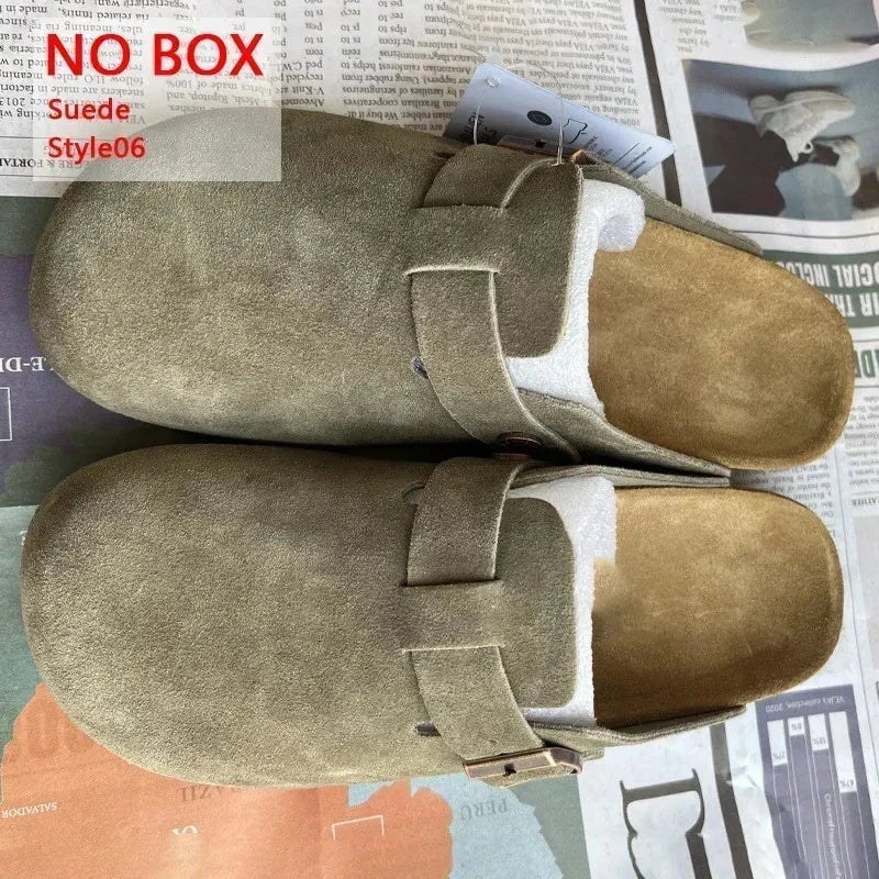 Summer Soft Footbed Suede Sandals Women And Men Fashion All-Match Couples