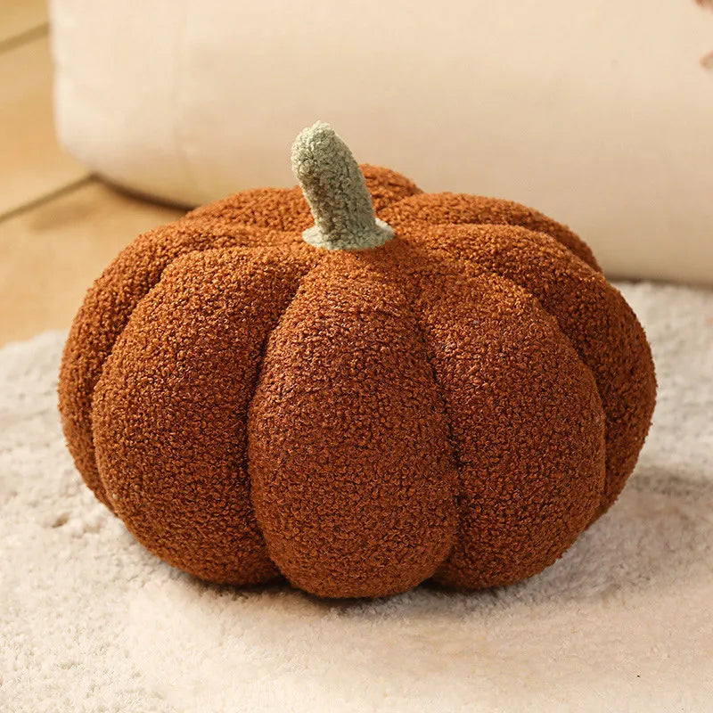 Cute Pumpkin Plush Throw Pillow Super Soft Waist Cushion Window Seat Pad Halloween Pumpkin Decor 15-35cm