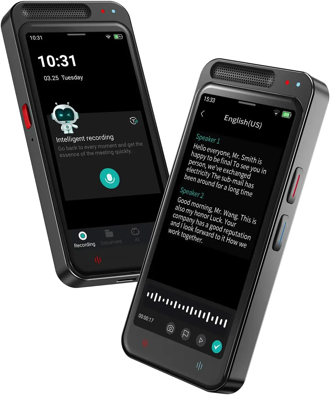 80GB AI Voice Recorder: Transcribe, Summarize & Translate 134 Languages