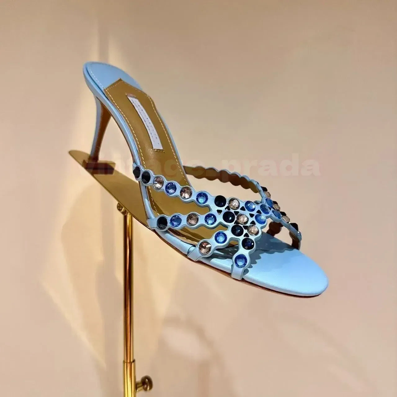 Rhinestones Sandal slipper wed Designer dress shoe bride Sliders Stiletto Kitten sandale diamond slingback crystal prom casual high heel sandals Ballerina shoes