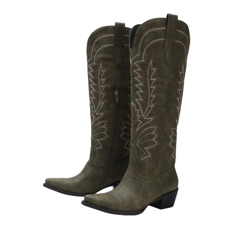 Women’s Cowboy Boots for Country Concert: Tall Western Boots for Cowgirl Outfits For Women & Combat Boots For Women Style