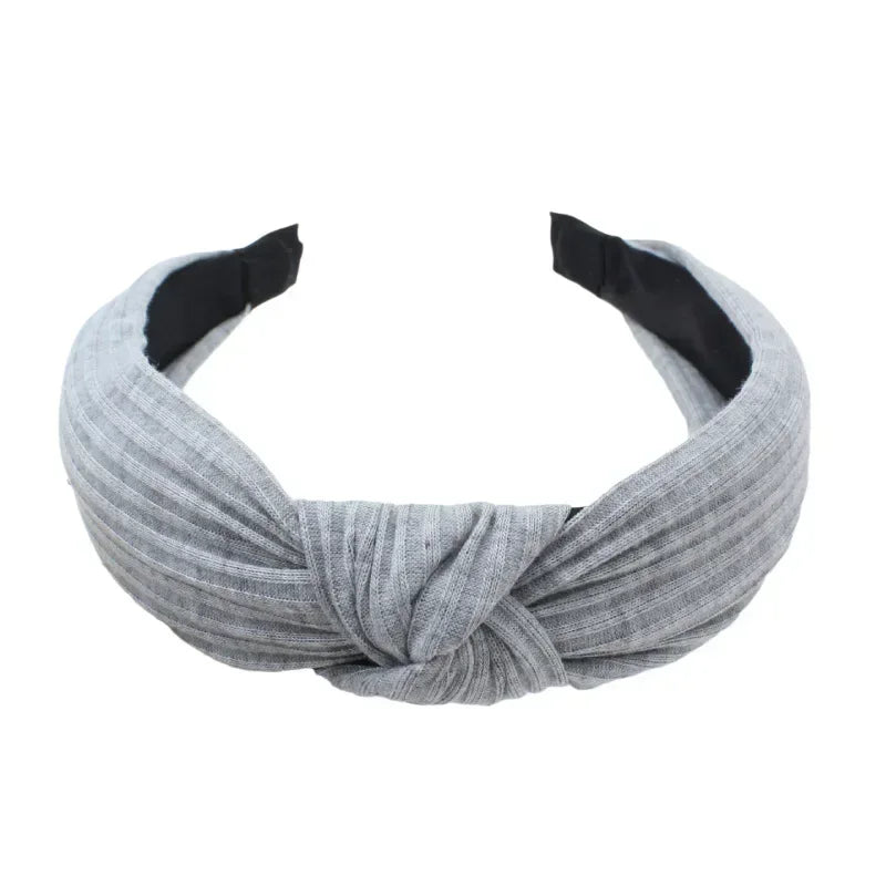 Knitted Knotted Solid Wide Headbands Women Girls New Fashion Hair Hoop Simple Cross Knot Hairbands Headwear Hair Accessories
