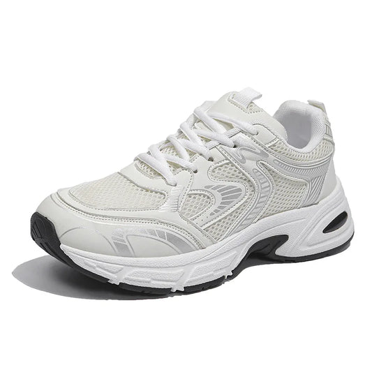 Women Platform Chunky Sneakers Trendy Color Block Breathable Casual Shoes Comfortable Height Increasing Walking Trainers