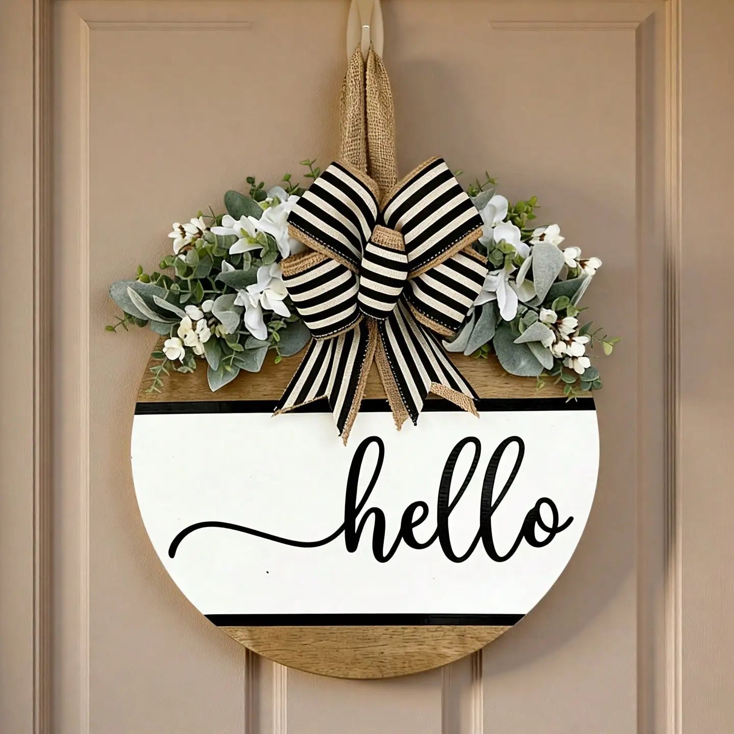 Front Door Decor |   Front Door Wreath |   Hello Sign |   Year Round Wreath |   Front Door Sign |   Front Door Hanger |   Housewarming Gift |   Home Decor