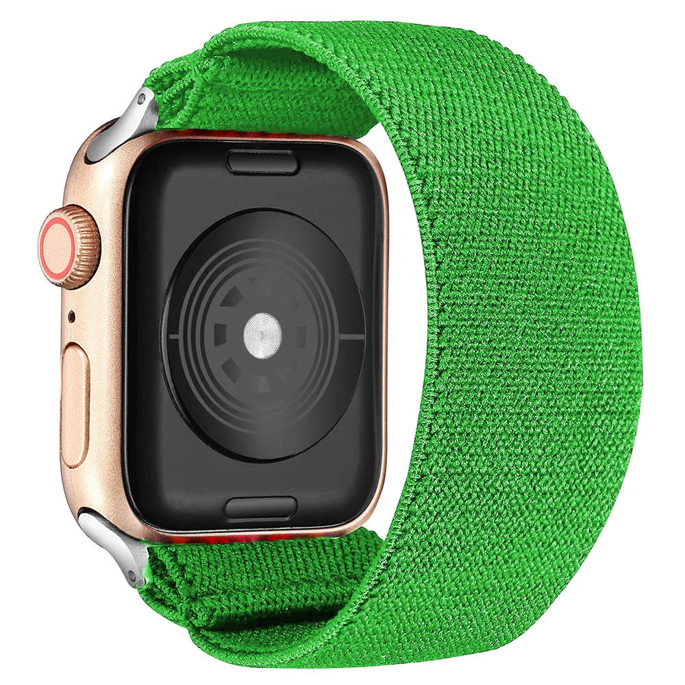 Scrunchie Strap for Apple watch band 40mm 44mm 42mm 45mm 41mm 49mm Elastic solo loop bracelet iWatch series 3 se 6 7 8 9 ultra 2