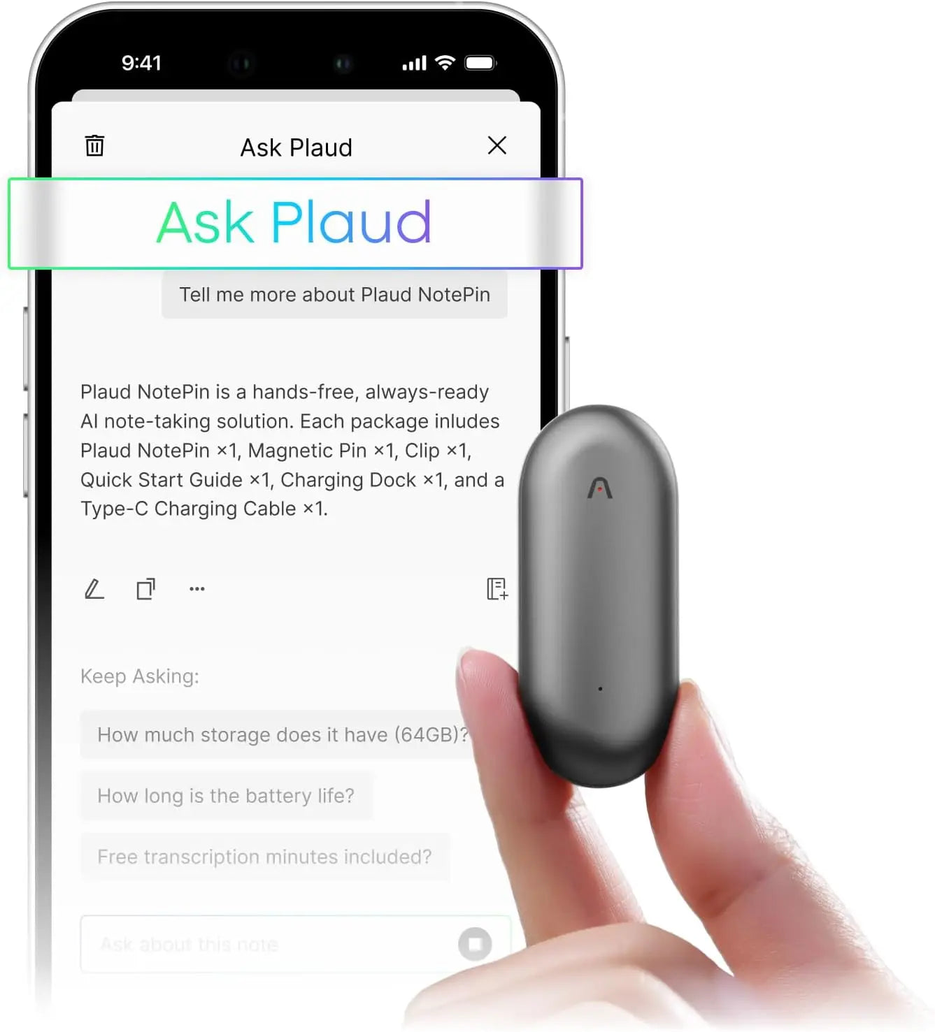 AI Voice Recorder: Transcribe & Summarize 112 Languages, Wearable Design, 20H Recording, for Meetings & Lectures