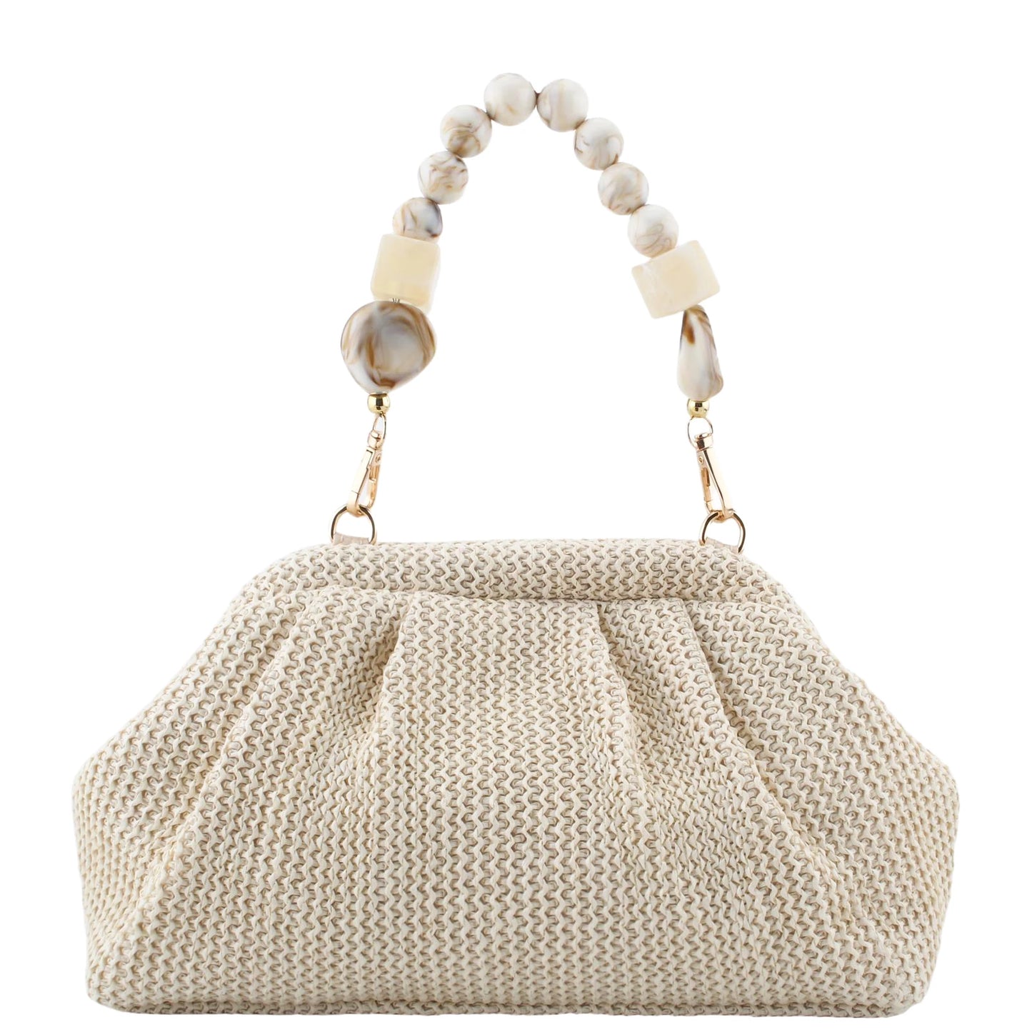 2026 New Women Straw Woven Bags Chain Strap Straw Clutch Purse Large Capacity Stylish Handheld Crossbody Bag Totes for Summer Beach Holiday