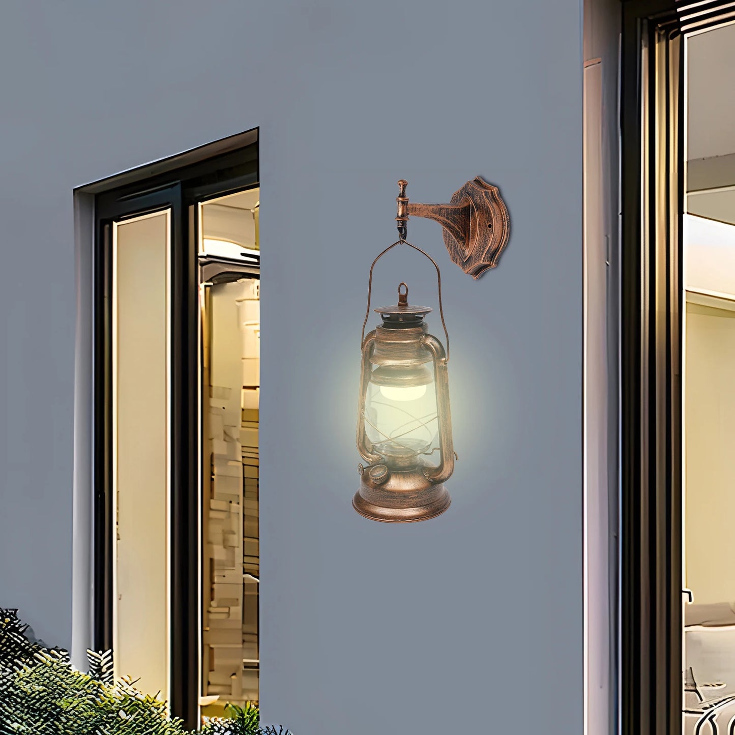 Wall Light Outdoor Outdoor Lamp Antique Hanging Outdoor Lanterns Suitable for Indoor and Outdoor Lighting Yards Facades Bronze