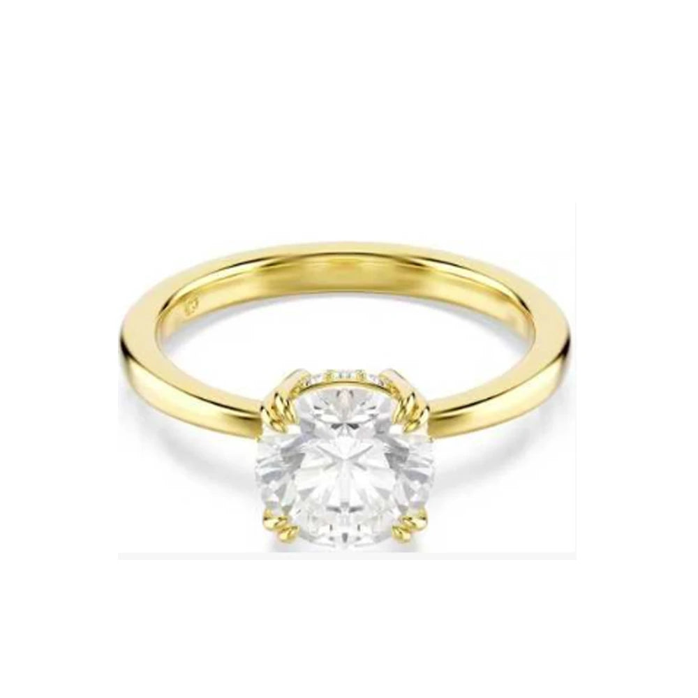 New flower pink crystal accessory romantic jewelry ring holiday party gift