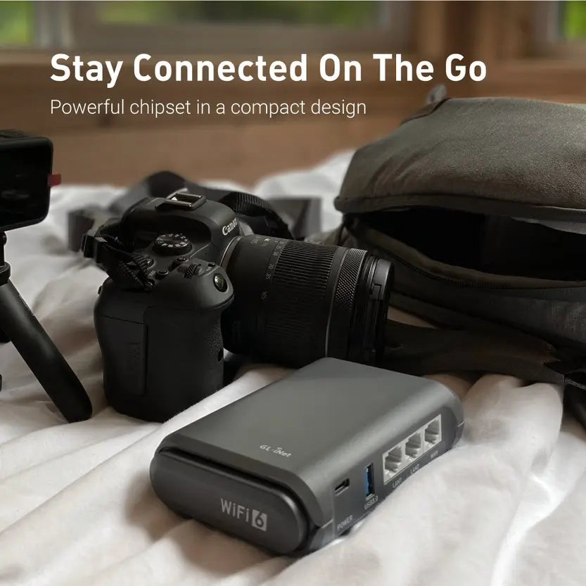 GL.iNet GL-AXT1800 (Slate AX) Travel Router, Pocket Wi-Fi 6 Wireless Internet Router, Portable VPN Routers WiFi for Travel, Public Computer Routers, Business, Moblie/RV/Cruise/Plane