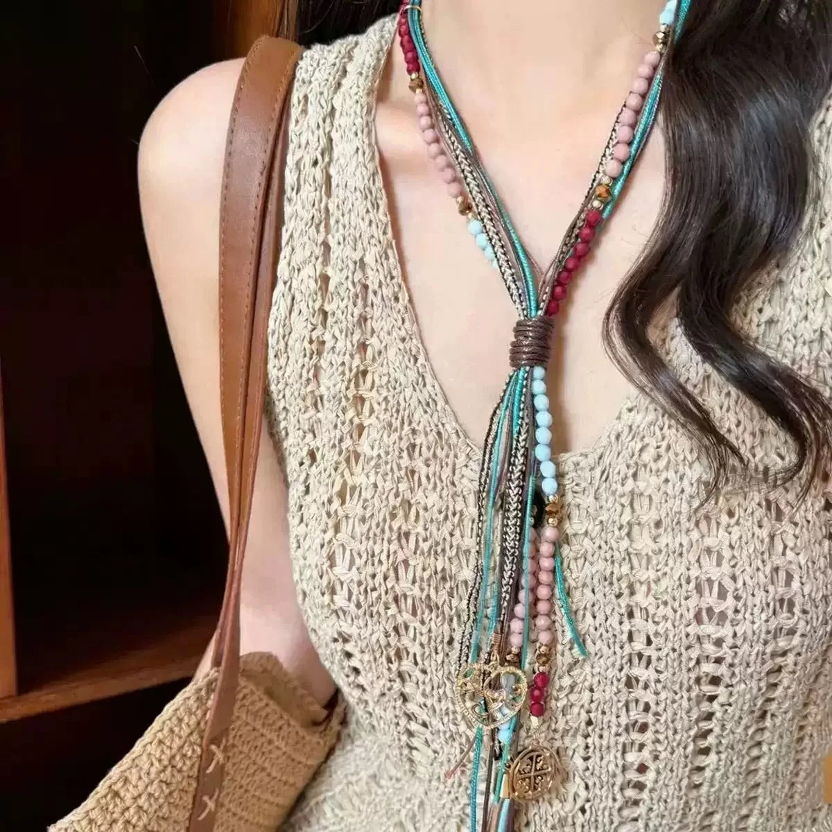 Y2K White Lace Cross Strap Key Choker Necklace for Women Sweet Cool Heart Chain Double Layer Necklace Fashion Party Jewelry Gift